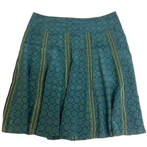 Alfani Silk Skirt Festival A-Line Midi 16 Cottagecore Geographic Zip Stripe Boho